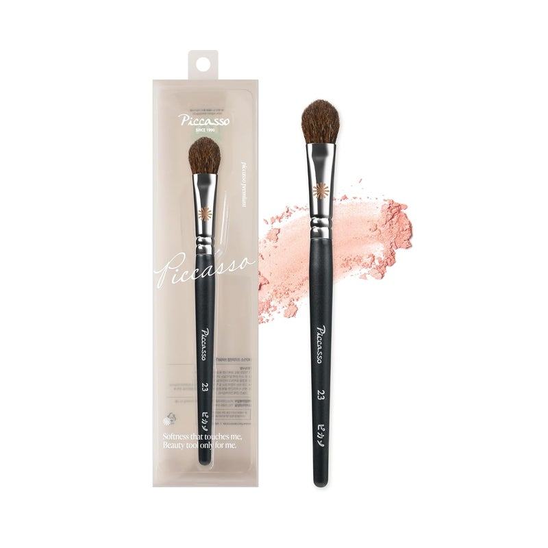 Piccasso 23 Small Blusher Brush – Precise Makeup Brush for Cheeks, Nose, and Chin, Soft Squirrel & Horse Hair for Delicate Application, Detail Face Brush for Daily Use, Korean Professional Beauty Tool - Image 1